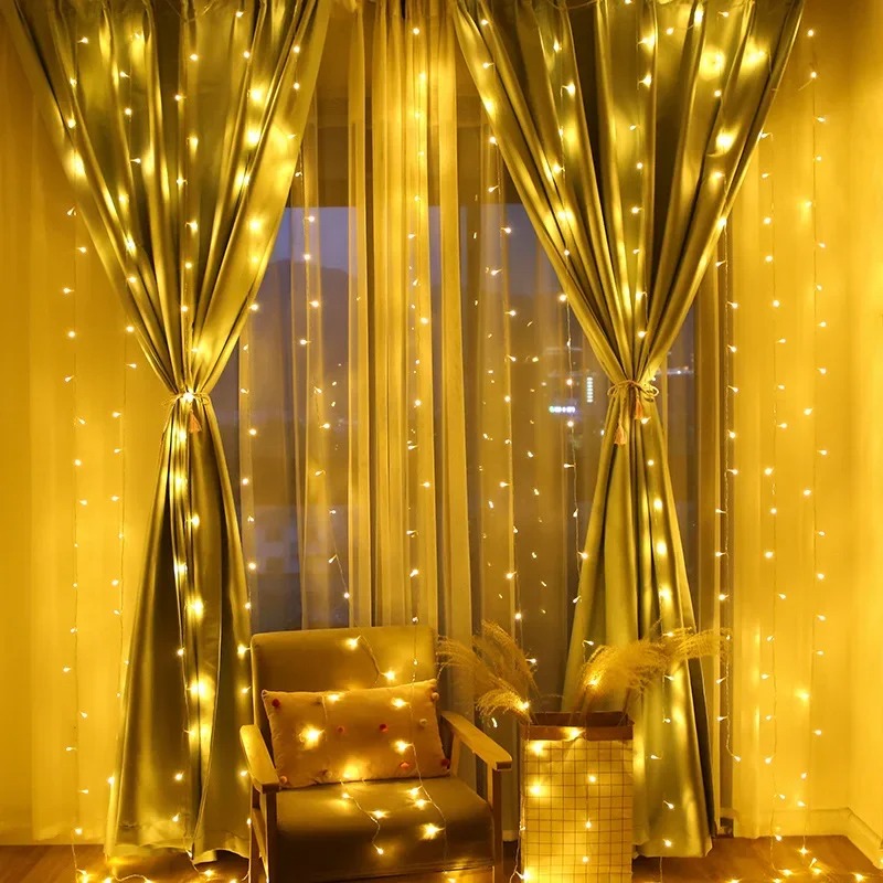 4/6M/8 Mode Curtain Garland on - String Curtain Light recension och pris