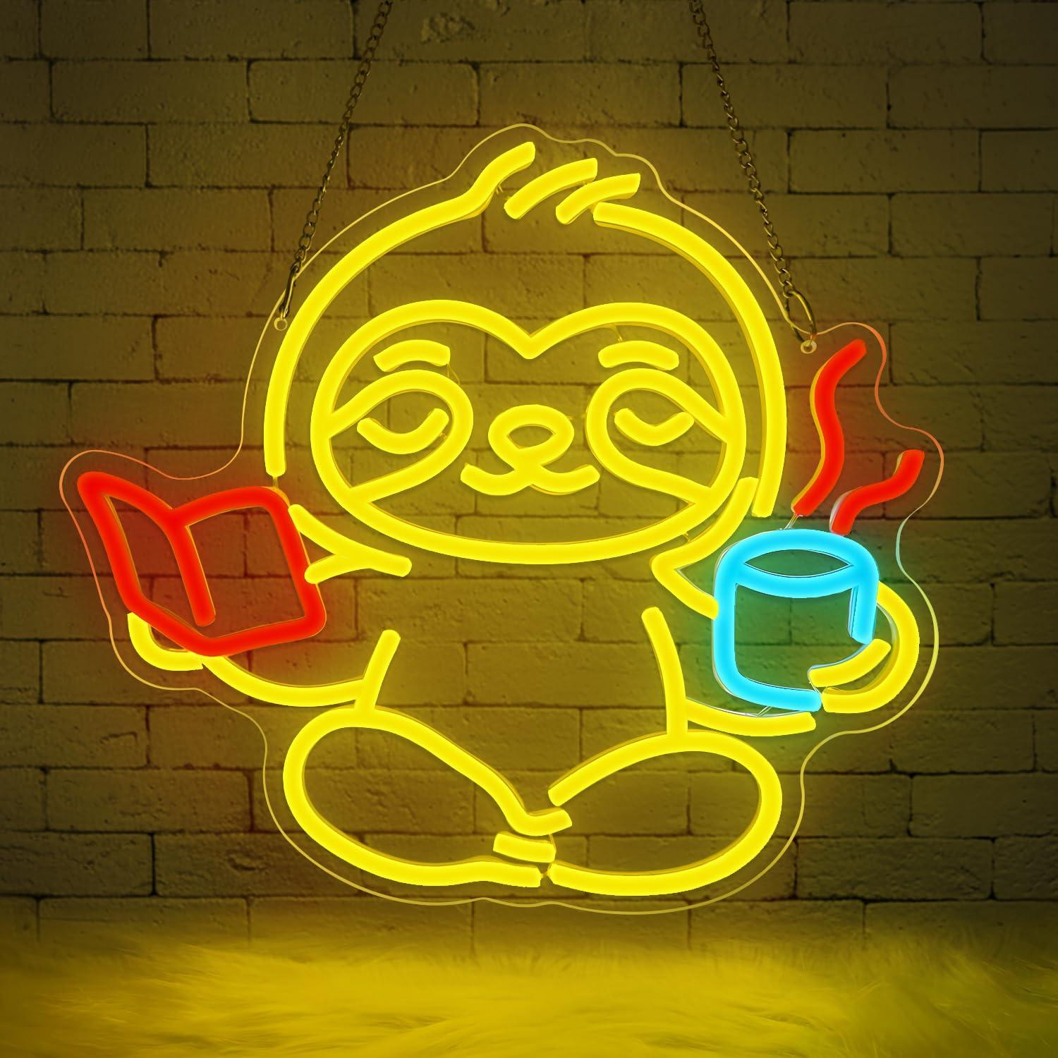 Sloth Neon Sign USB Dimmable L - Home Decor Gift recension och pris