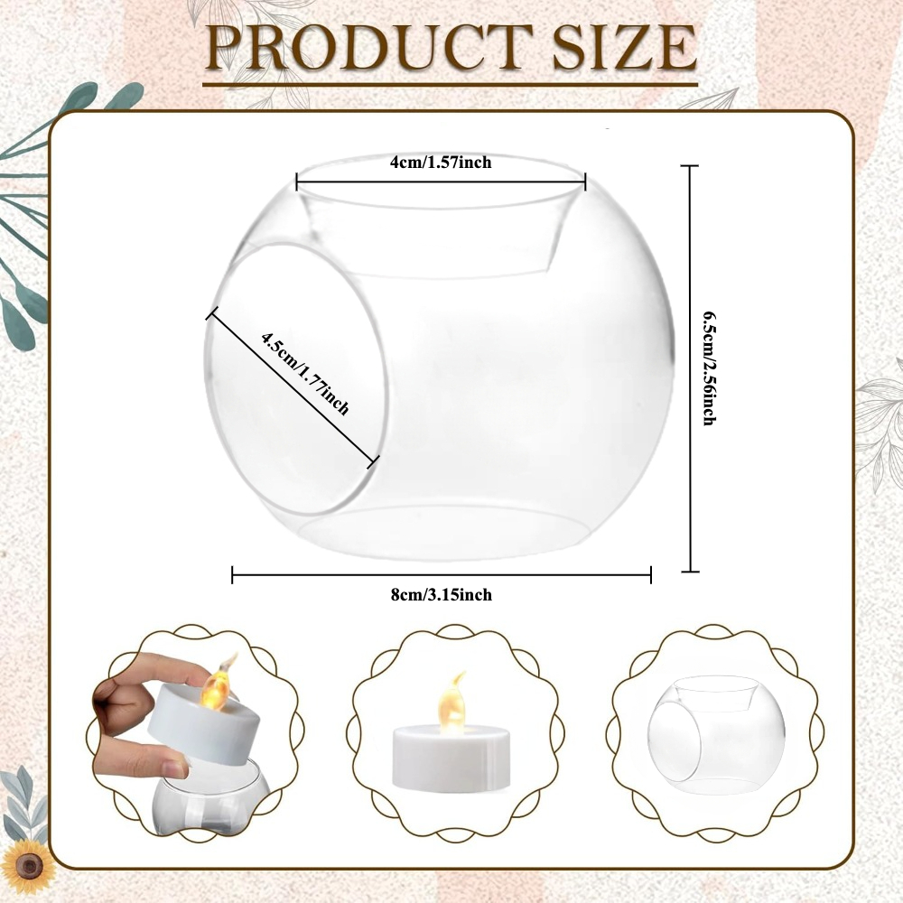 6/12pcs Glass Round Hollow Can - Home Decor Nz recension och pris