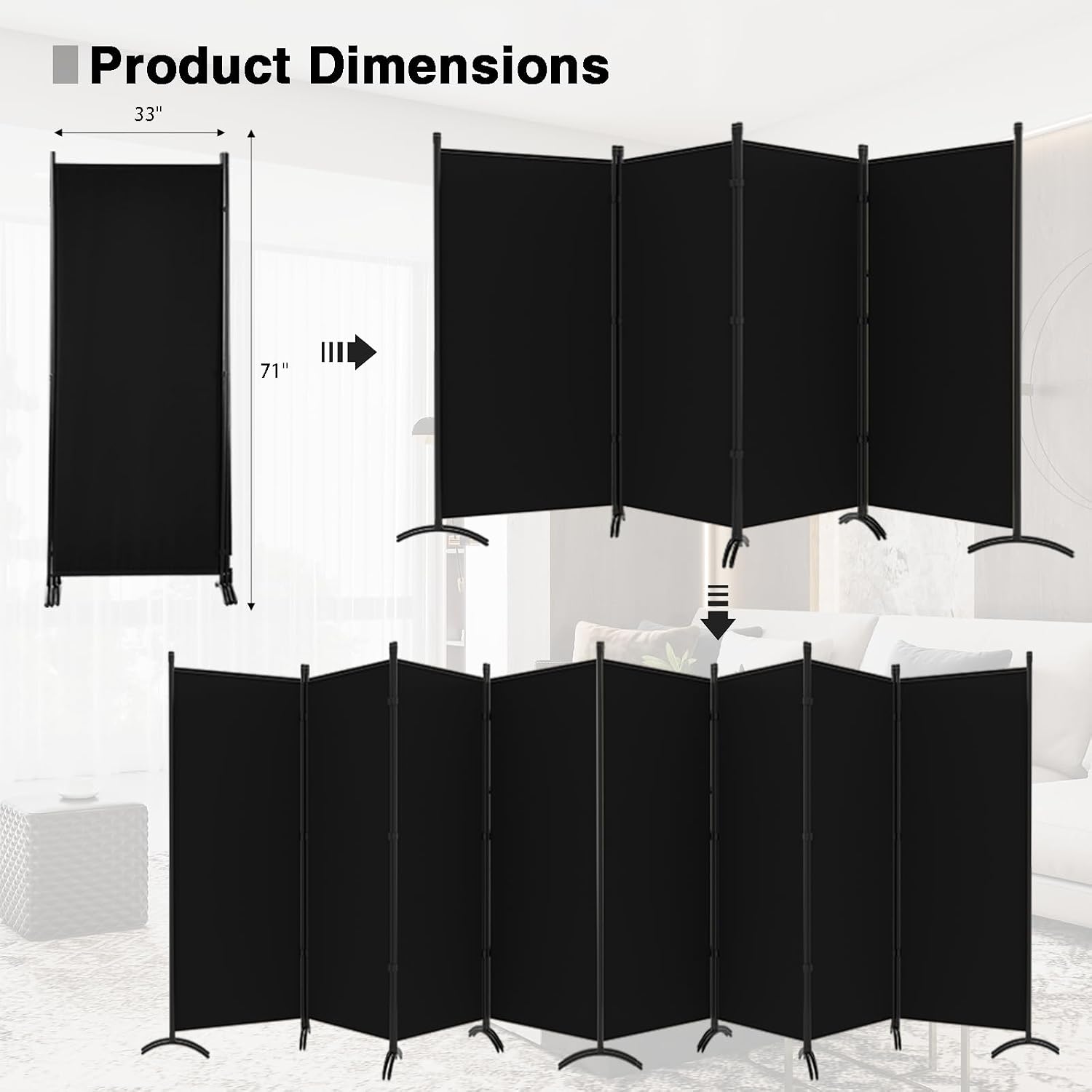 Room Divider-Folding Privacy S - Room Divider Screen recension och pris
