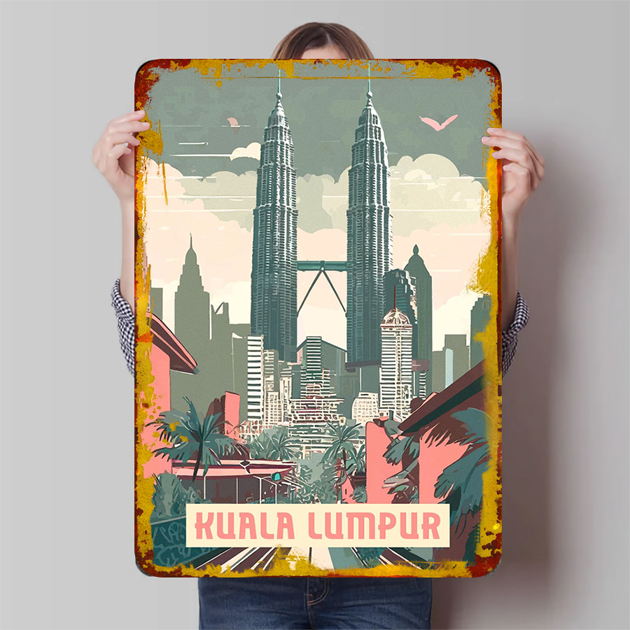 Kuala Lumpur Skyline Metal Wal - Home Decor Kuala Lumpur recension och pris