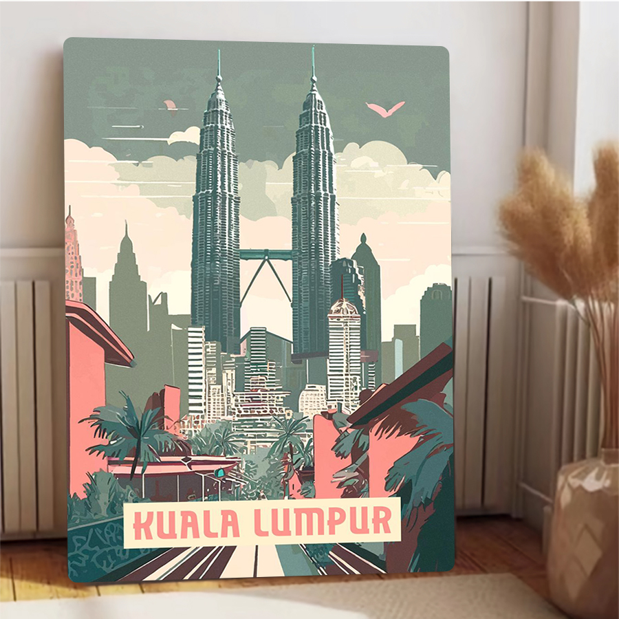 Kuala Lumpur Skyline Metal Wal - Home Decor Kuala Lumpur recension och pris