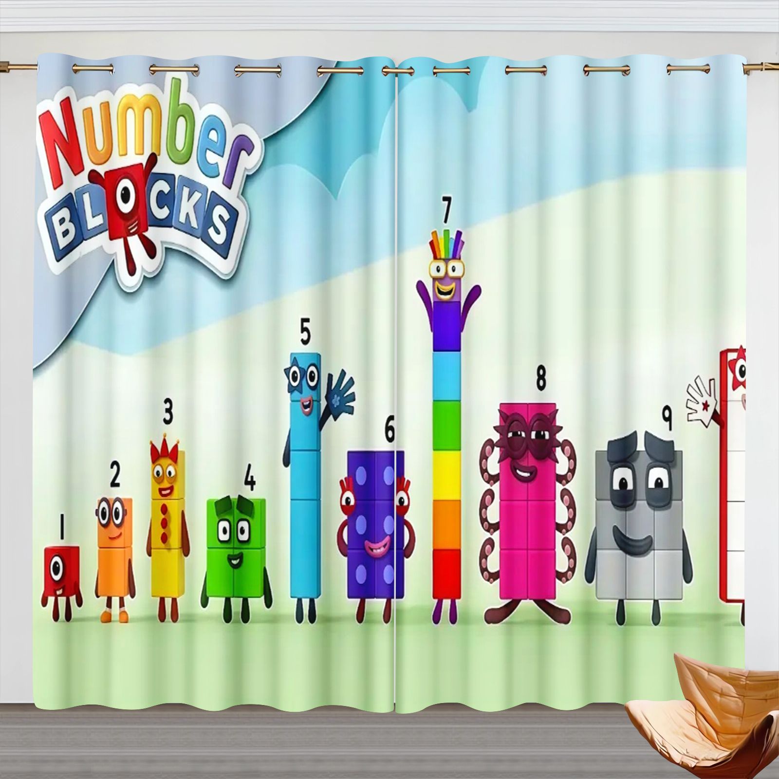 Numberblocks Cartoon Curtains, - Blackout Curtains recension och pris