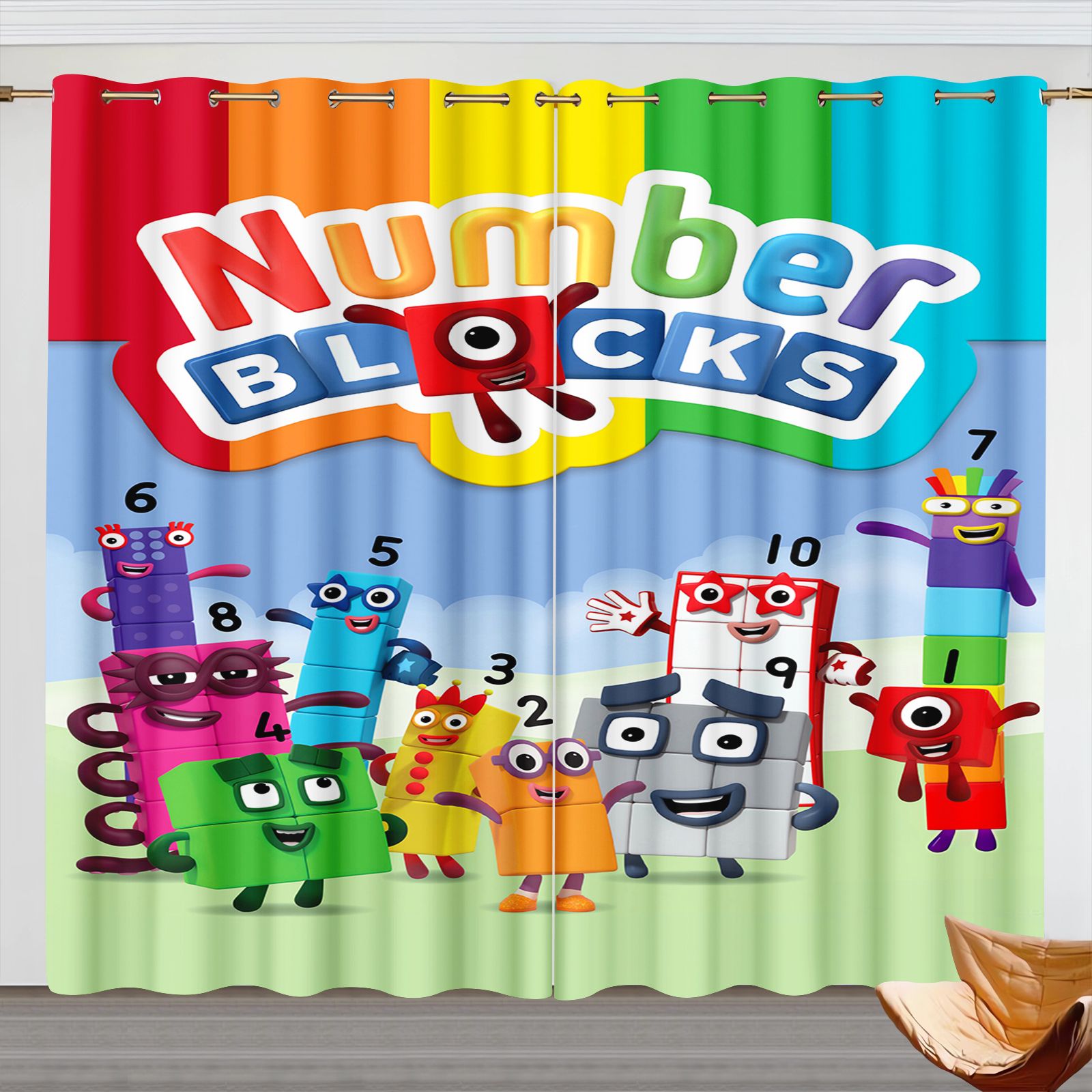 Numberblocks Cartoon Curtains, - Blackout Curtains recension och pris