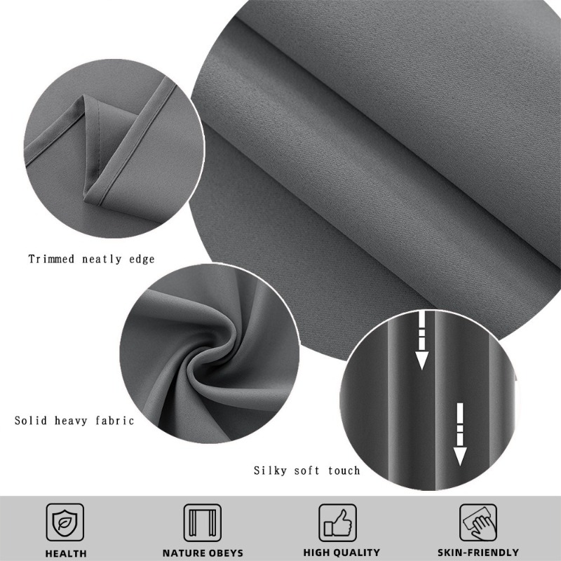 1pc Modern Solid Color Full Sh - Blackout Curtains recension och pris