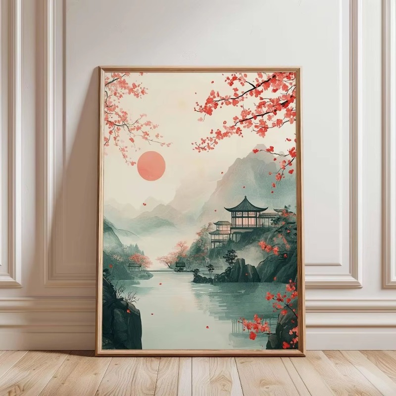 Retro Japanese Forest & Koi Fi - Home Decor Vietnam recension och pris