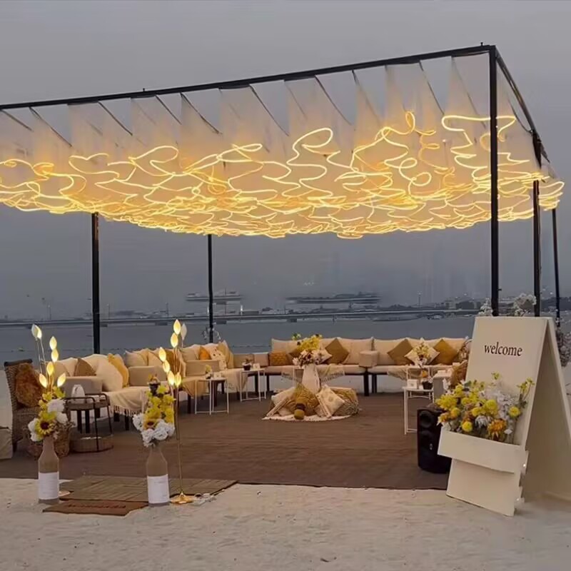 Wedding Ceiling Decoration Out - String Curtain Light recension och pris