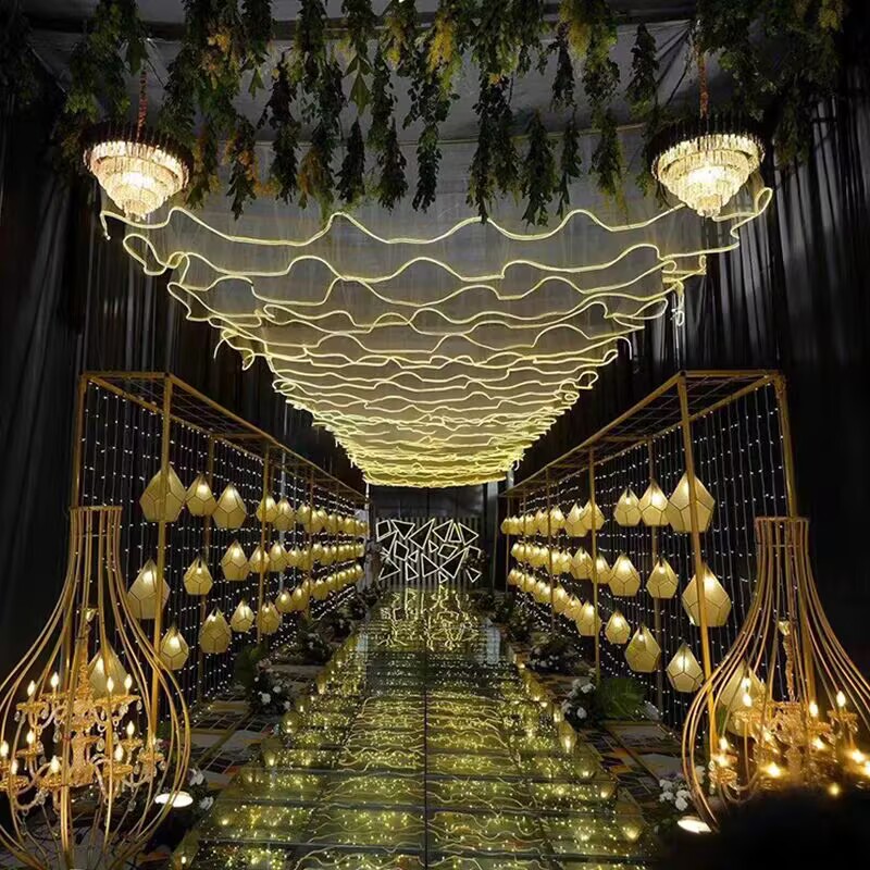 Wedding Ceiling Decoration Out - String Curtain Light recension och pris