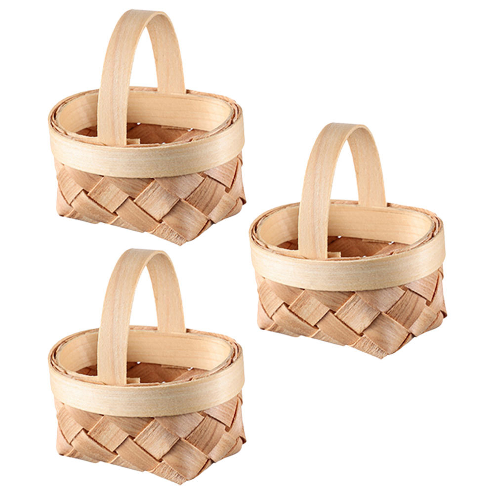 3Pcs Mini Woven Basket Handmad - Home Decor Rattan recension och pris