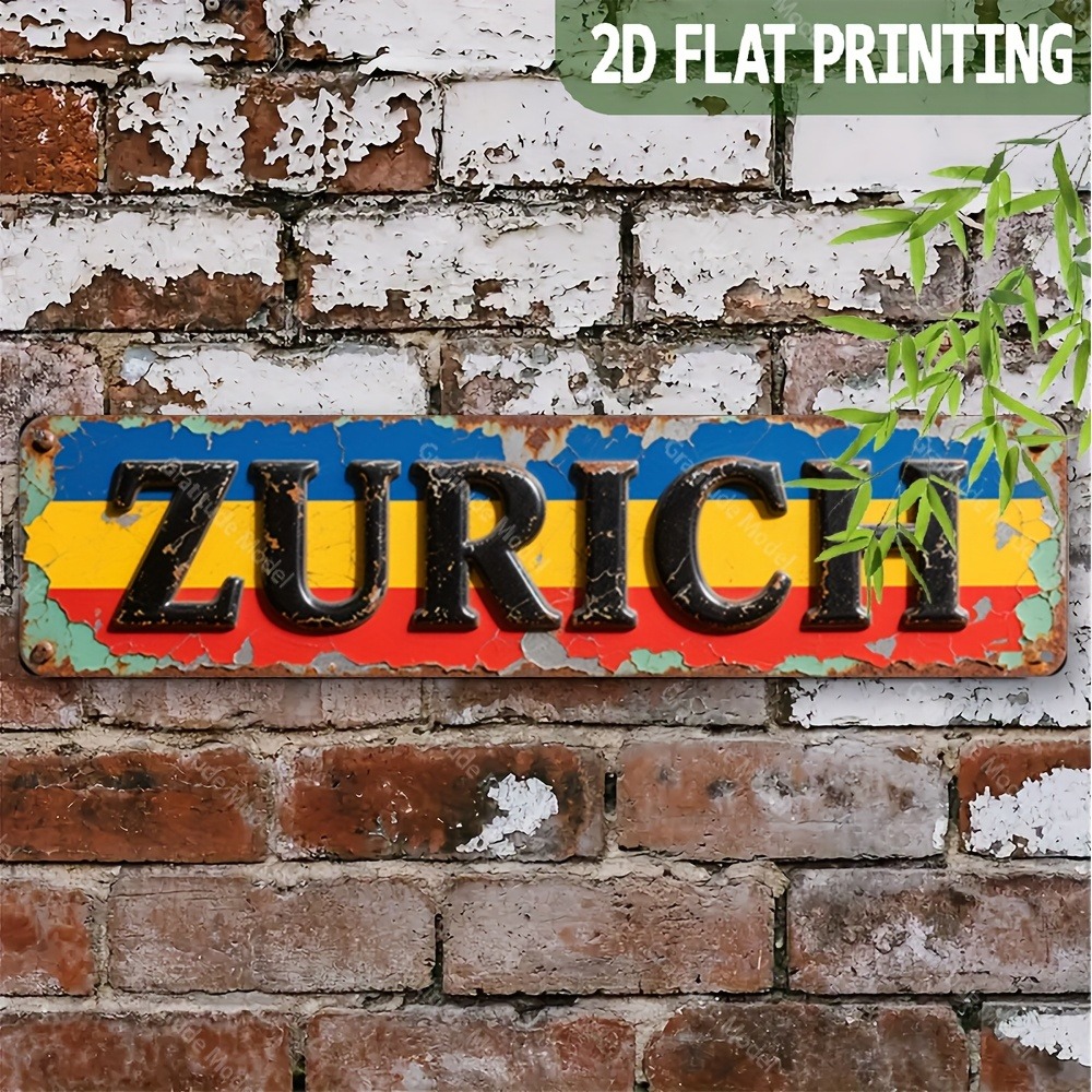 1pc 2D Flat Zurich Plaque 15.7 - Home Decor Zurich recension och pris