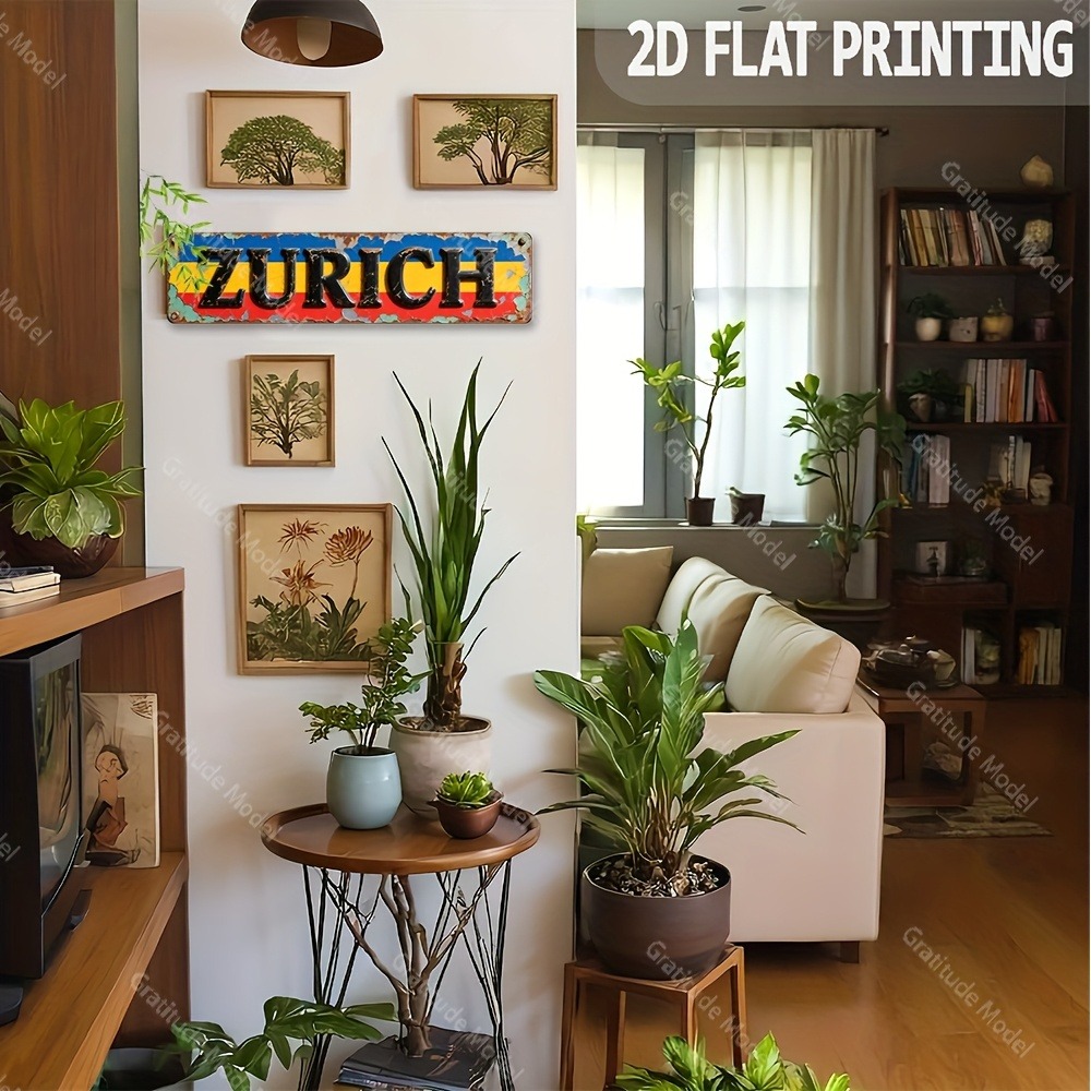 1pc 2D Flat Zurich Plaque 15.7 - Home Decor Zurich recension och pris