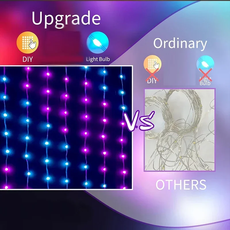Smart RGB LED Curtain Lights R - String Curtain Light recension och pris