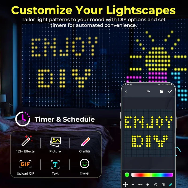 Smart RGB LED Curtain Lights R - String Curtain Light recension och pris
