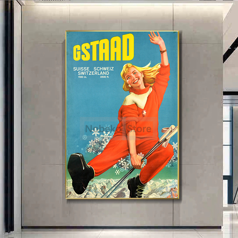 Switzerland Vintage Travel Pos - Home Decor Zurich recension och pris
