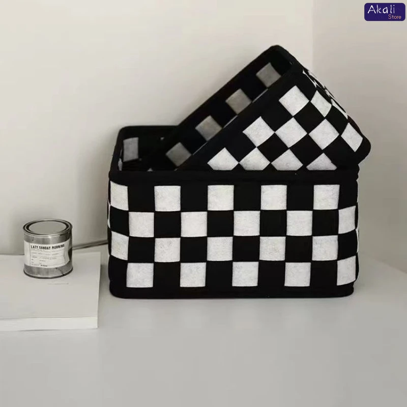 2026Black and White Checkered  - Home Decor Organizer recension och pris