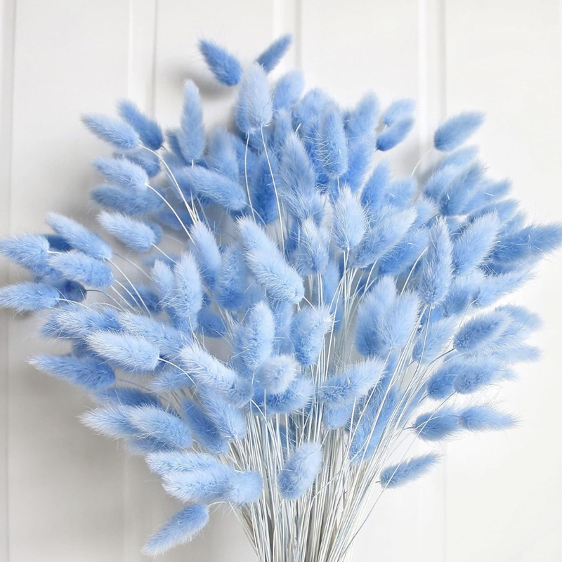 100PCS Blue Hare's-tail Grass  - Home Decor Vase With Flowers recension och pris