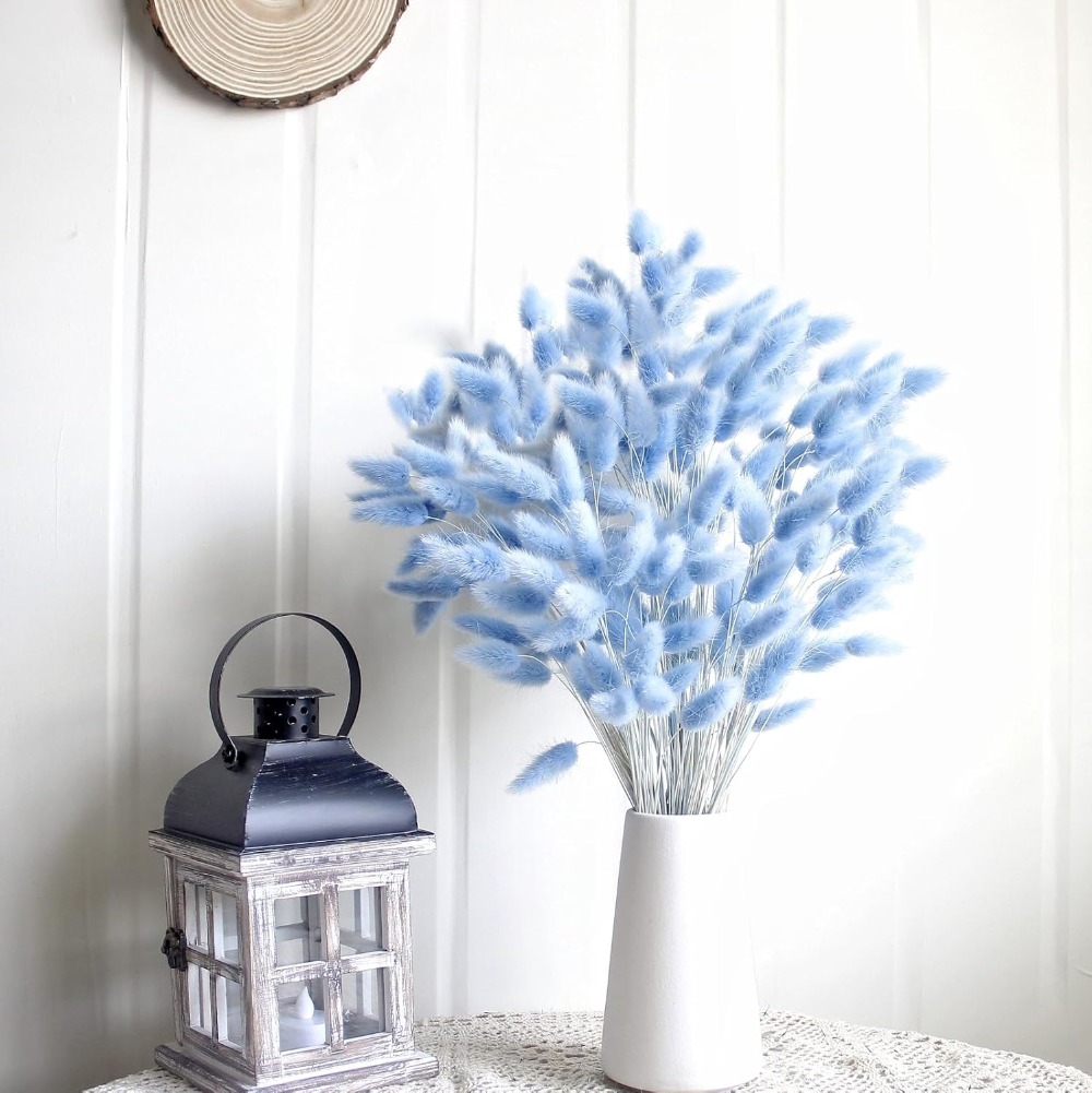 100PCS Blue Hare's-tail Grass  - Home Decor Vase With Flowers recension och pris