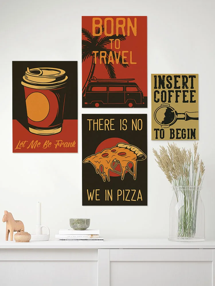 Coffee Vector Set of  Posters  - Home Decor Vector recension och pris