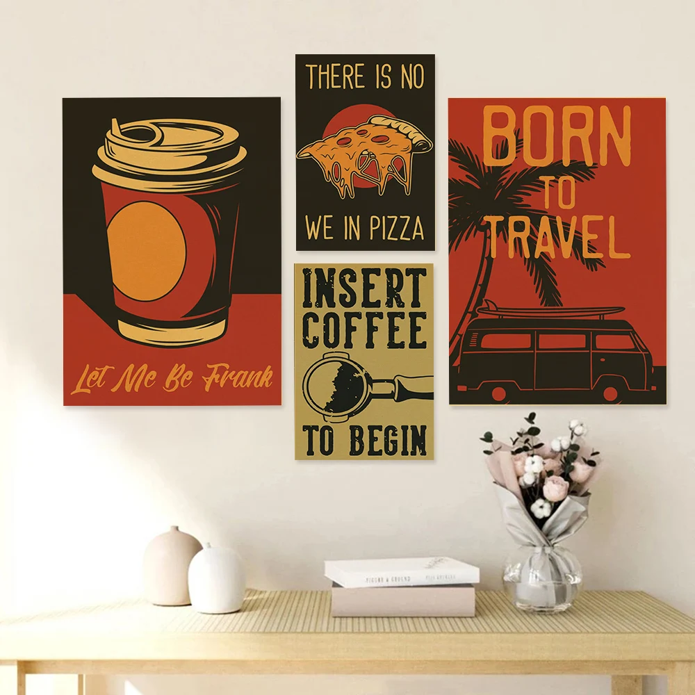 Coffee Vector Set of  Posters  - Home Decor Vector recension och pris