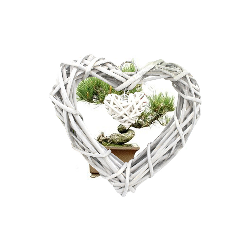 Rustic Love Heart Hanging Craf - Home Decor Rattan recension och pris