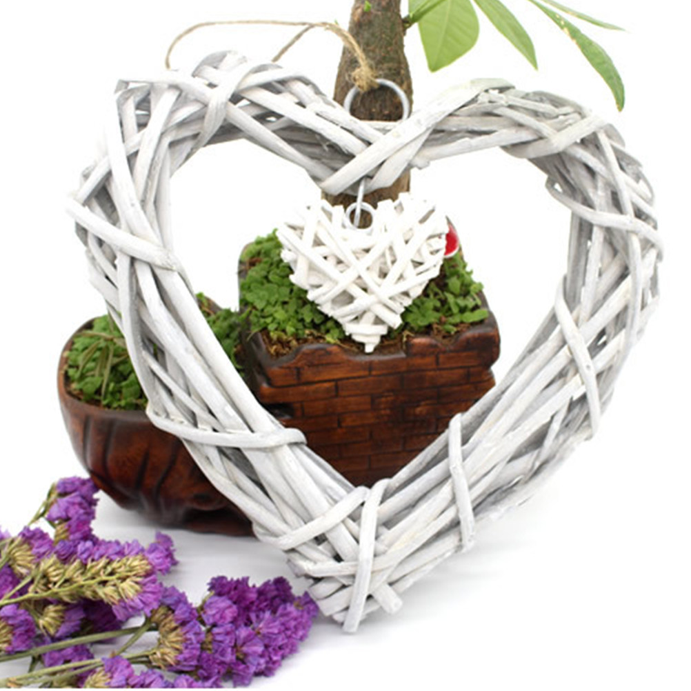 Rustic Love Heart Hanging Craf - Home Decor Rattan recension och pris