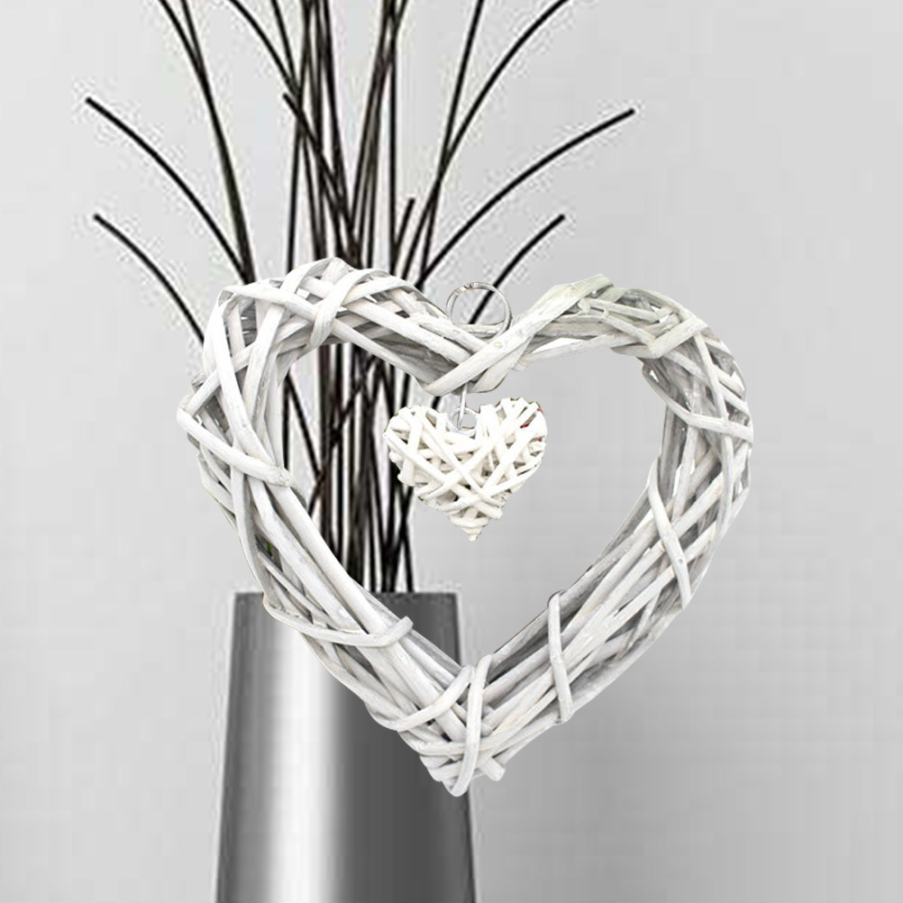 Rustic Love Heart Hanging Craf - Home Decor Rattan recension och pris